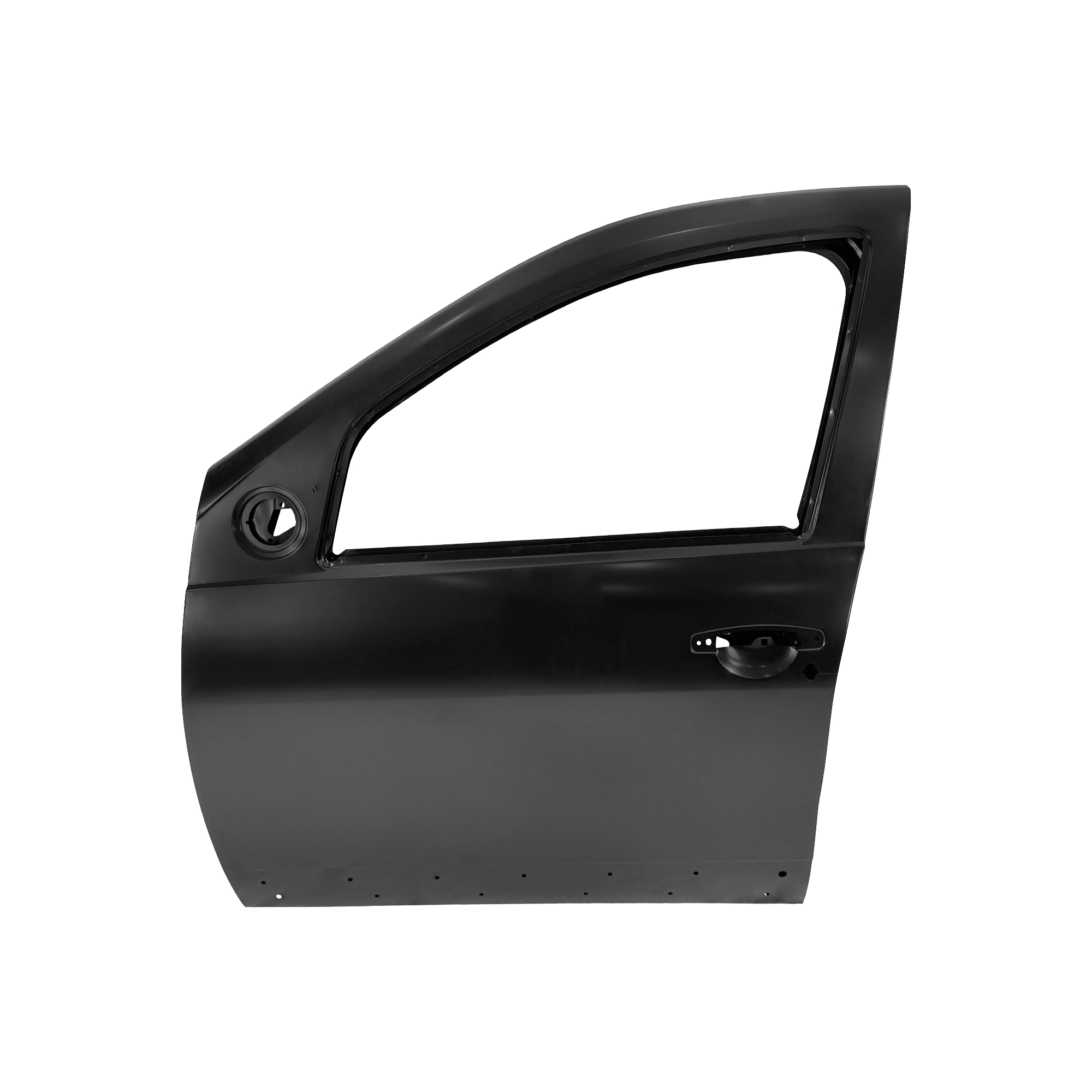 СМЕННАЯ ПЕРЕДНЯЯ ДВЕРЬ LH С ЗАЩИТНЫМ ОТВЕРСТИЕМ, 2009, ДЛЯ DACIA SANDERO, 801015127R, (СТАЛЬ)