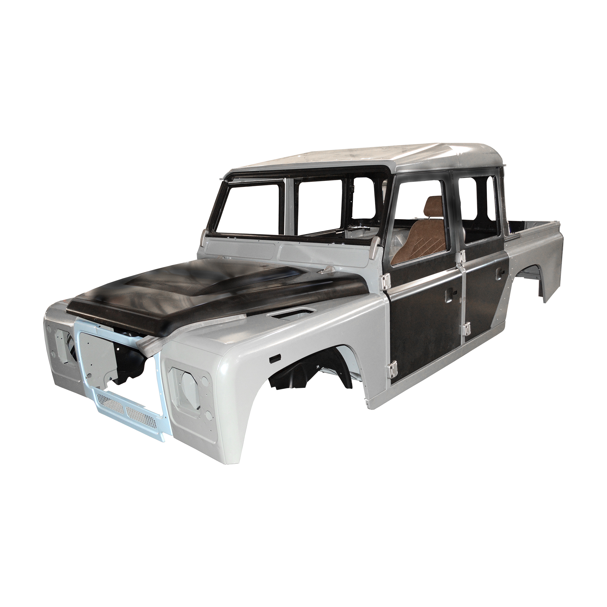 ЗАМЕНА ПИКАПА С ПОЛНОЙ КАБИНОЙ И ДВЕРЯМИ?С ГРУНТОВКОЙ, 1998 Г., ДЛЯ LAND ROVER DEFENDER 110 TD4, (LHD), (ALUM+STEEL)