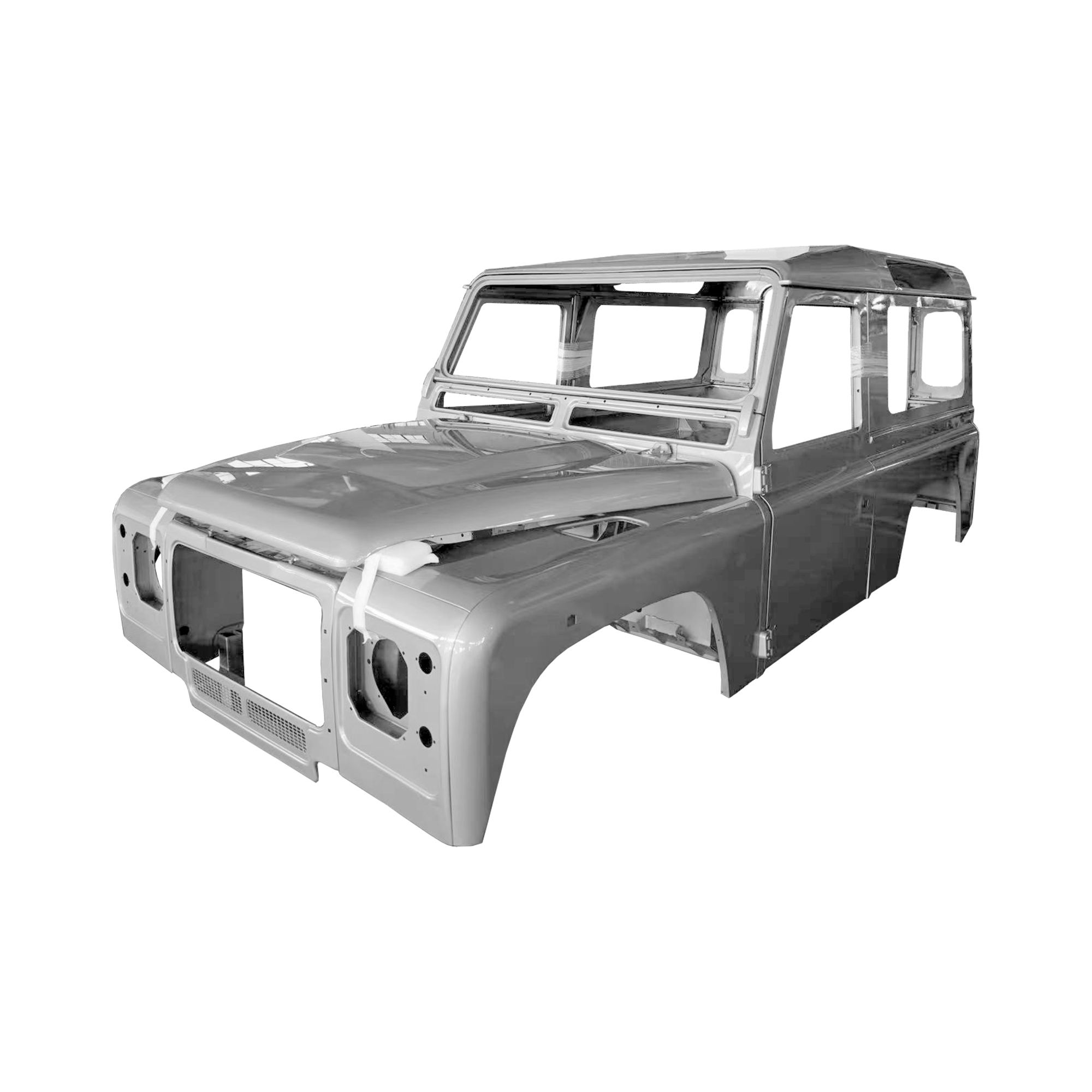 СМЕННАЯ ПОЛНАЯ КАБИНА С ДВЕРЯМИ, С КАПСЮЛЕМ (LHD), 1998 Г., ДЛЯ LAND ROVER DEFENDER 90 TD4, (ALUM+STEEL)